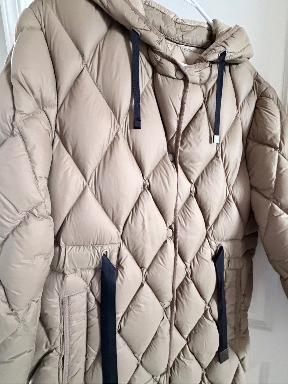 ZARA Quilted Long Puffer Coat Size Small - Picture 9 of 11